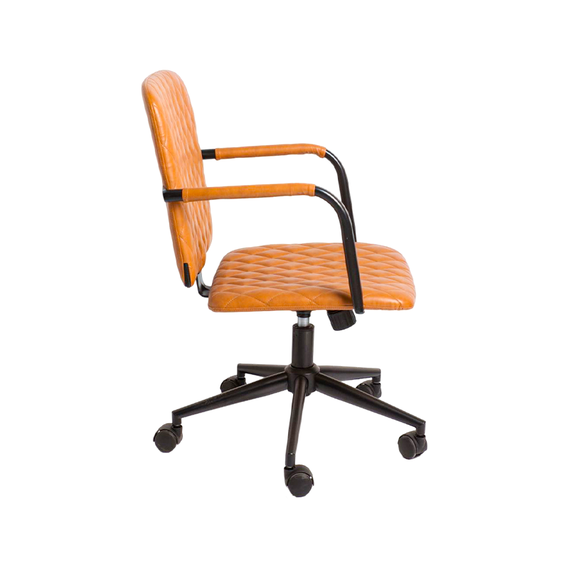 Diamond Chair elegante sedia da home office con braccioli fissi verniciati