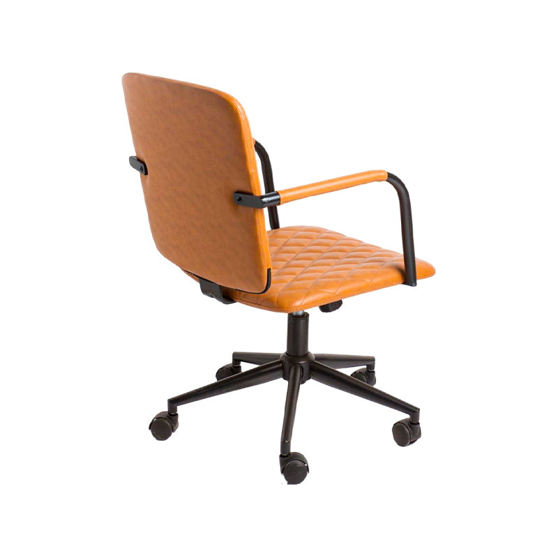 Diamond Chair elegante sedia da home office con braccioli fissi verniciati