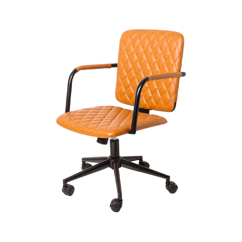 Diamond Chair elegante sedia da home office con braccioli fissi verniciati